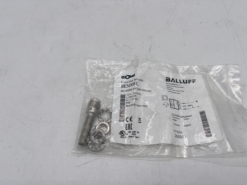 Inductive sensor m8 Bes m08ee-psc20b-s04g-003