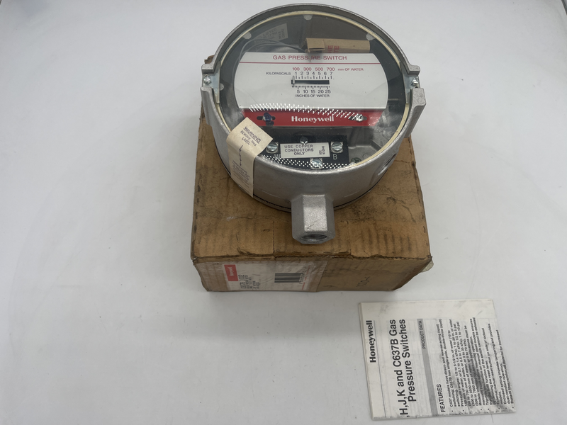 Gas/Air Pressure switch range 1 to 26” water spot switching auto recycle C637b 1002