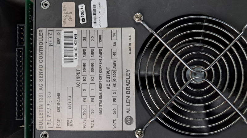 BULLETIN 1391 AC SERVO CONTROLLER CAT 1391B-AA45 SER D