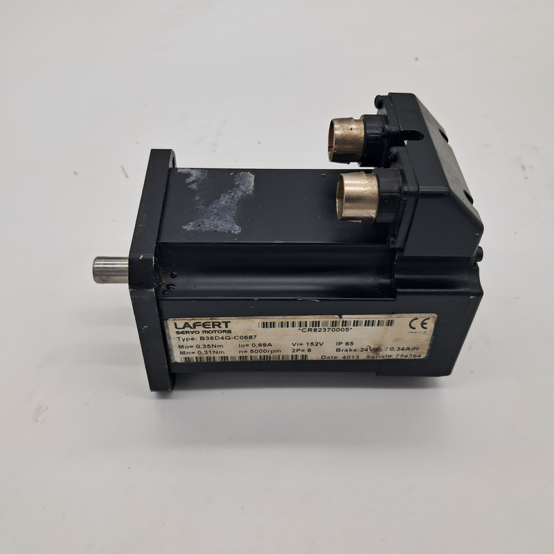 Mo = 0,35Nm Io = 0,69A Mn = 0,31Nm n = 5000rpm Vi = 152V 2p = 8 IP = 65 CR82370005