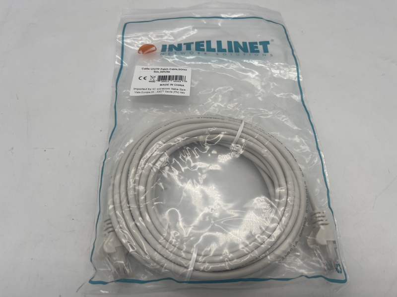 Cat5e u/utp patch cable,soho 5m,white Cavo ethernet