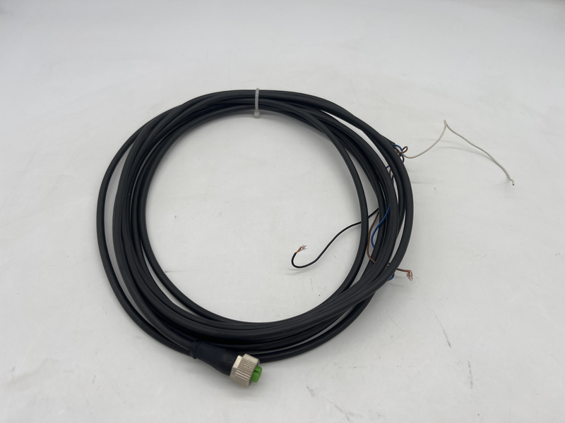 Connettore femmina, M12 assiale, 4 poli con cavo di 5m PVC Cd1 2m/0b-050a1