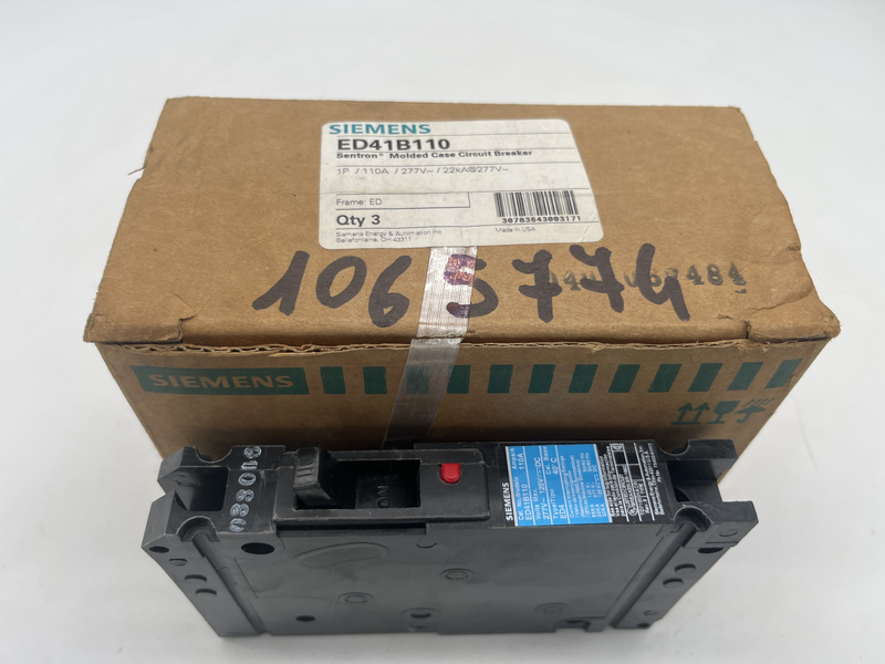 Molded case Circuit breaker 1 p 110a/277v Ed41b110