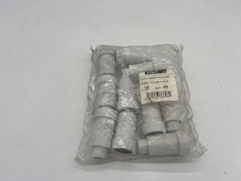 RACCORDO STAGNO TUBO - GUAINA IP65 confezione da 10 pezzi GS25