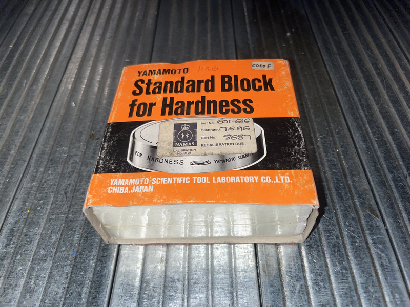 Standard block for hardness Hrb 72