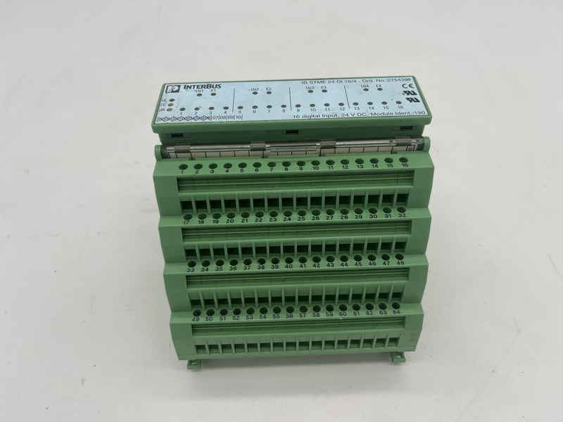 PLC INTERBUS ST DIGITAL INPUT MODULE,16 INPUTS,24VDC,4WIRE CONNECTION METHOD,IP20 PROTECTION,SCREW CONNECTION IBST24DI164