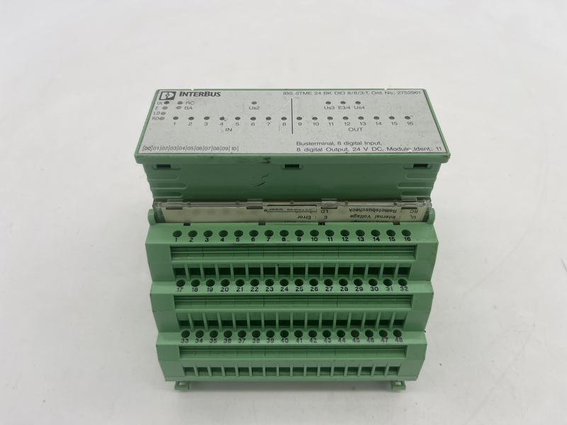Bus terminal 8 digital input 8 digital output Ibs stme 24 bk dio 8/8/3-t