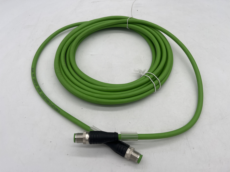 M12 connector, 4p, male 0°, 5 m, PUR, Cat 5e Ie-wassy4.029-5-ie-wassy4.029/s2171