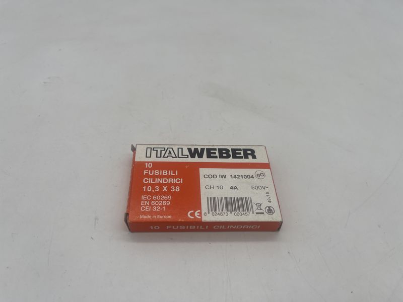 Fusibili 4 a 500v 10,3x38 confezione da 10 pezzi Iw 1421004