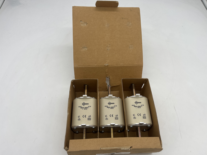 Fusibili a coltello nh 2 ktf/gg 400a 500v confezione da 3 pezzi Iw 1520400