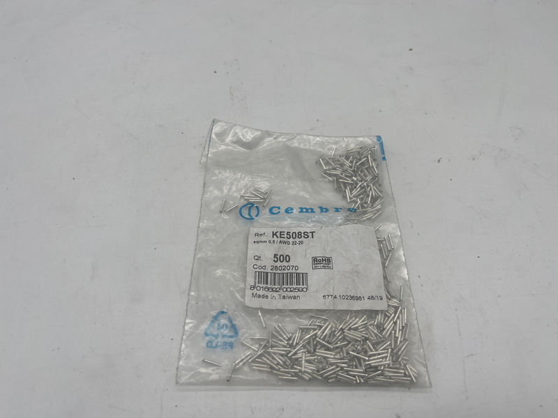 Sqmm 0,5/awg 22-20 confezione da 100 pezzi Ke508st
