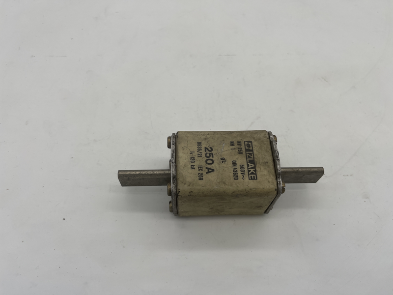 fusibile�NH1, standard CE,�DIN 43620, IEC 60269, VDE 0636, cat. gG - gL�500V�ca NV250 500 V-NH1 DIN 43620