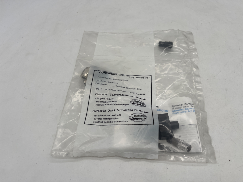 Quick Termination M12 Connector CONINVERS Pb-04p2n127002