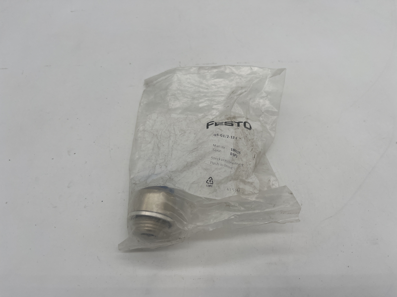 Connettore rapido in acciaio inossidabile per tubi con filettatura G1/2 e diametro tubo 12 mm. Pressione di esercizio fino a 16 bar. QS-G1/2-12-I