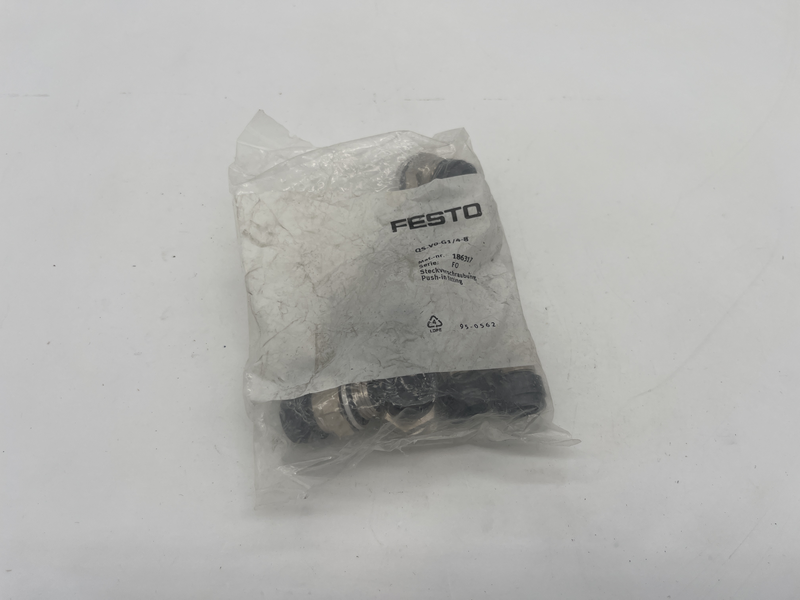 Connettore rapido per tubi con filettatura G1/4 e diametro tubo 8 mm. Pressione di esercizio fino a 10 bar confezione da 10 pezzi QS-V0-G1/4-8