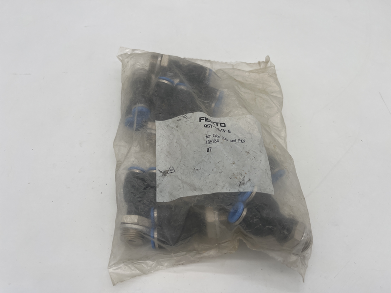Raccordo rapido a Y con filettatura G3/8 e diametro tubo 8 mm. Pressione di esercizio fino a 10 bar confezione da 10 pezzi QSY-G3/8-8