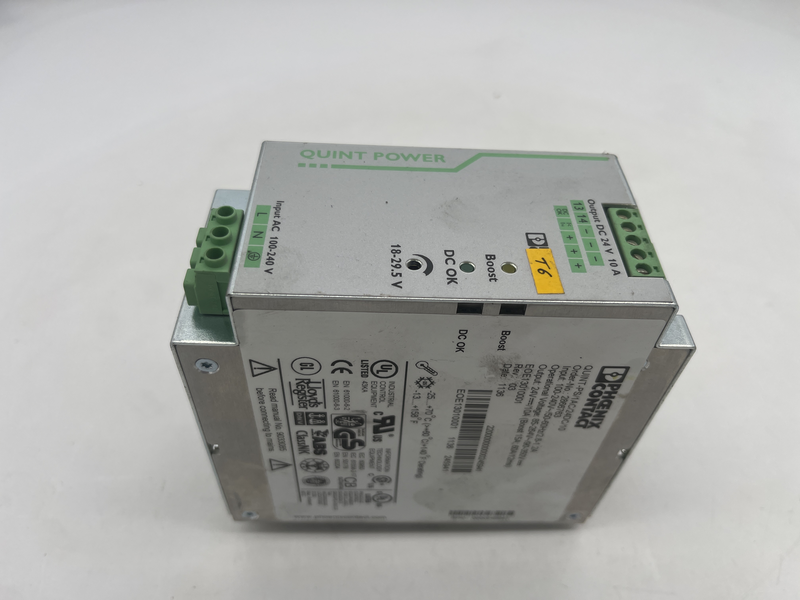 Power supply Output power 240 W 360 W. Maximum no-load power dissipation 9.1 W. Power loss nominal load max. 22 W. Rise time < 0.05 s (U OUT (10 % ... 90 %)). Quint-ps/1ac/24dc/10