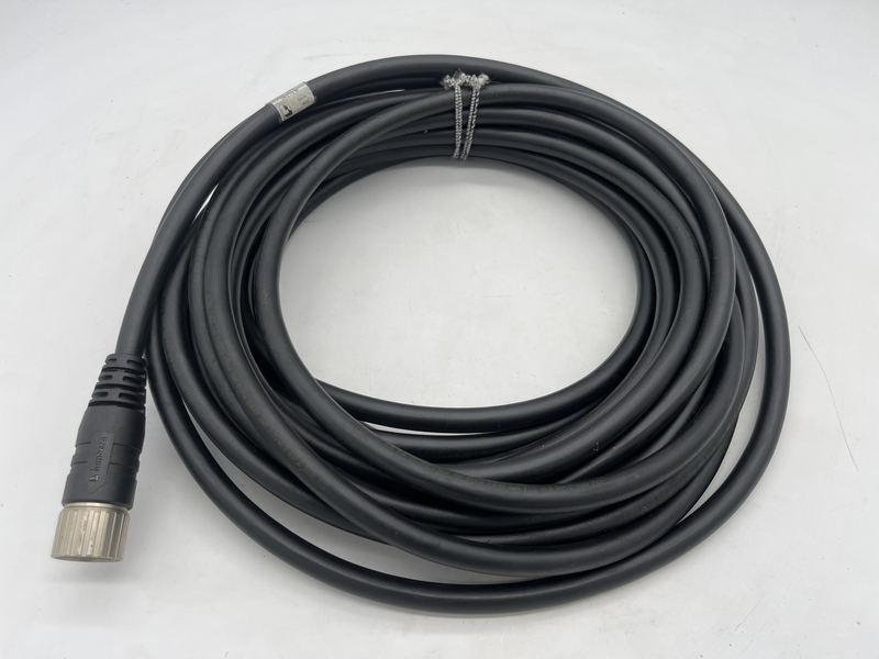 M23 Power Single-Ended Cordset: Female, straight, 19-pin, black body, 120 V AC/DC, 16x8 A + 3x10 A; PUR black cable Rku 19 242/10m