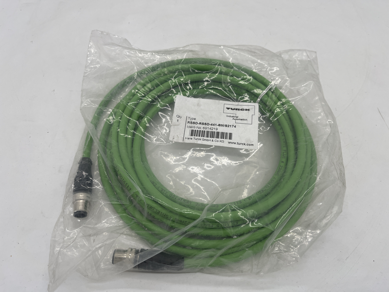 Cordset, M12 M to M12 M, Str, 8 m, Teal TPE, Extension, 4A 48V, Eurofast Series Lunghezza 2 metri Rssd-esse-441-8m/s2174