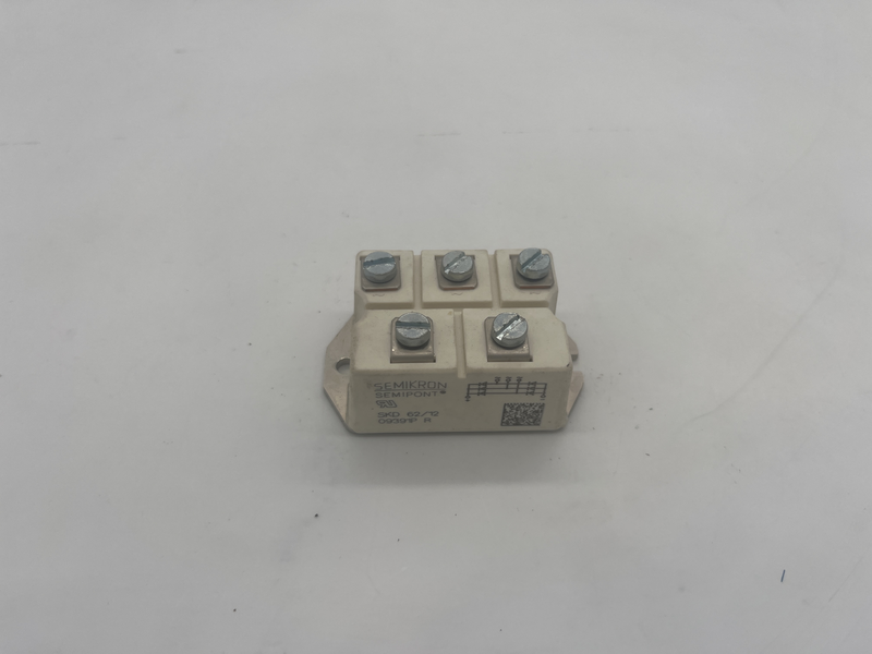 Robust plastic case with screw terminals; Large, isolated base plate; Blocking voltage up to 1800 V; High surge currents SKD 62/12
