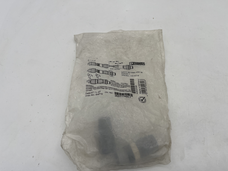 Connettore, 4-poli, Maschio diritto M12, codifica: A, Connessione a molla, materiale zigrinato Sacc-m12ms-4sc m
