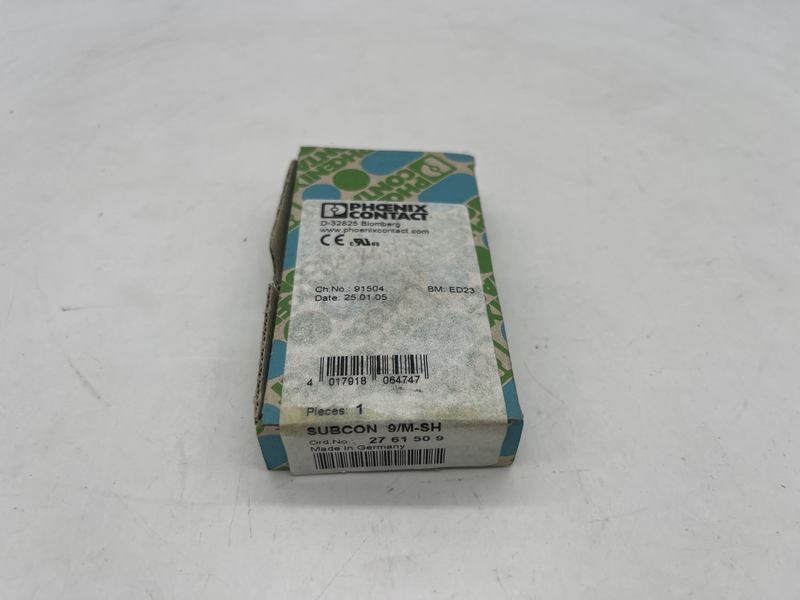 Connettore D-SUB, a 9 poli, spina, un\\\\\\\'uscita cavo a 35°, tipo universale per tutti i sistemi, piedinatura: 1, 2, 3, 4, 5, 6, 7, 8, 9 su morsetto a vite Subcon 9/m-sh