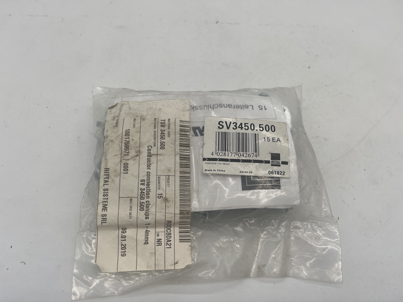 Conductor connection clamp 1-4mm for bar thickness 5mm confezione da 15  pezzi Sv3450.500