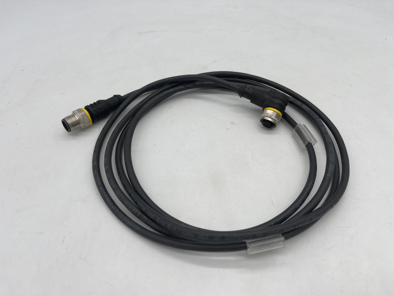 Connector A. Female, M12 × 1, Angled, A-coded. Number of pins. 4. Contacts Wkc4.4t-p7x2-2-rsc4.4t/txl
