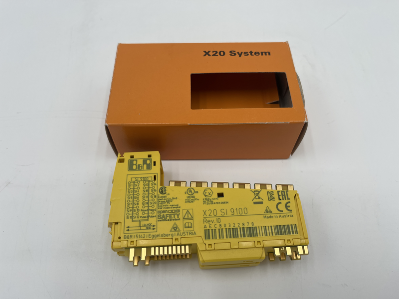 20 safe digital inputs. It is designed for a nominal voltage of 24 VDC X20 si 9100