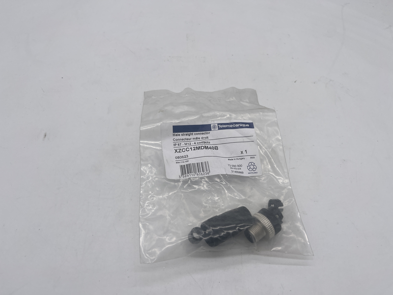 Connettore  maschio m12 dritto Xzcc12mdm40b