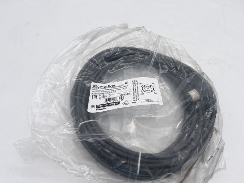 Pre wired connector cable m 12 10 metri Xzcp1241l10